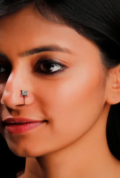 Star Shaped Brass Nosepin