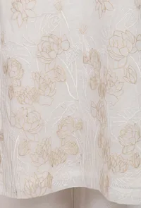 White Organdy Embroidered Shirt image 4