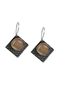 Champagne Square Drops Earrings image 2