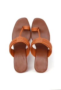 Tan Cruelty-Free Leather Heeled Sandals image 2
