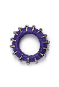 Indigo Blue Thread Wooden Bangles image 3