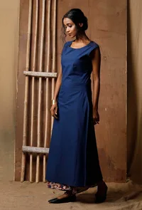 Long Blue Cotton Kurta image 2
