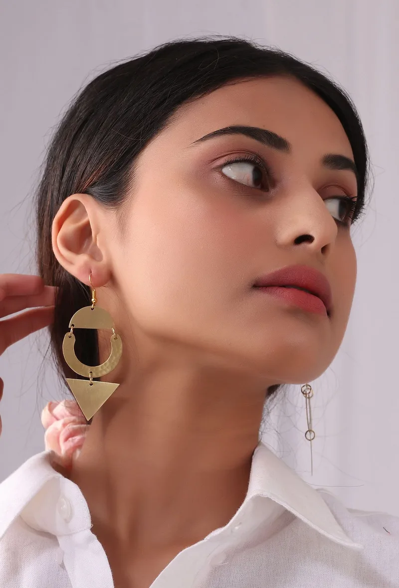 Jacqueline Brass Earrings