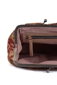 Golden & Multi Silk Patola Print Clutch image 6