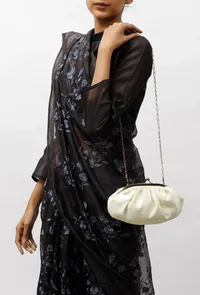 Solid White Clutch Bag image 1