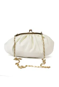 Solid White Clutch Bag image 3