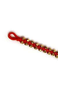 Set Of 2- Haya Red Thread German Silver Anklets image 5