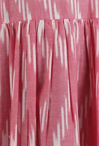 Pink Ikat Cotton Dress image 6