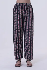 Set Of 3: Black Cotton Rayon Kurta With Pant & Dupatta Set image 6