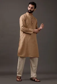 Golden brown Kurta image 4