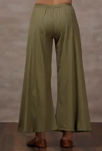 Mint Green Palazzo Woollen Pants image 4