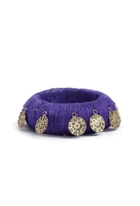 Indigo Thread Wooden Bangles image 2