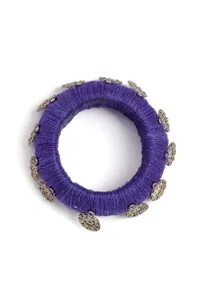 Indigo Thread Wooden Bangles image 3