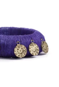 Indigo Thread Wooden Bangles image 4