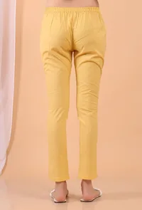 Mustard Yellow Cotton Pants image 3