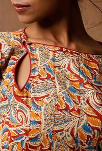 Kalidar Kalamkari Cotton Kurta image 6
