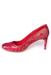 Fuschia Brocade Pencil Heels image 3