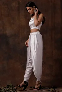 White Satin Blouse image 5