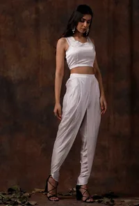 White Satin Blouse image 6