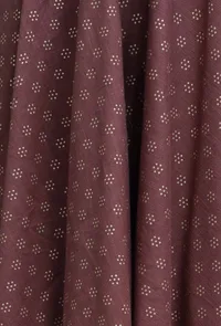 Set of 2: Plum Hand-Block Printed Sleeveless Kurta With Plum Hand-Block Stripe Printed pants image 6