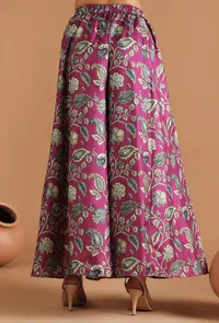 Mahira Allover Kalamkari Pallazo Pants image 4