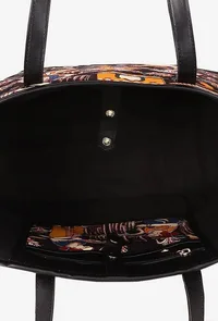 Black Kalamkari Tote Bag image 4