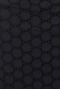 Black Cotton Schiffli Skirt image 4