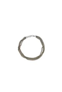 Multi-Layered silver plated brass Anklet With Antique finish image 2