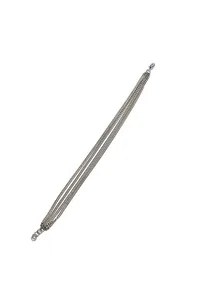 Multi-Layered silver plated brass Anklet With Antique finish image 3