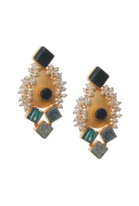 Auster Gold Stone Pearl Earrings image 2