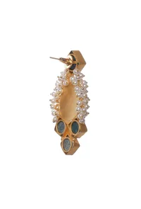 Auster Gold Stone Pearl Earrings image 3