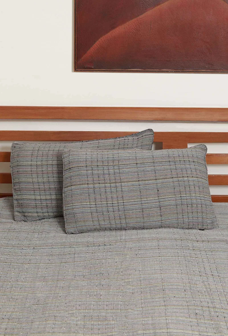 Set of 2: Multi Threaded Woven Pillow Covers