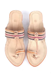 Everyday Comfort Genuine Cruelty-Free Leather Kolhapuri Flats image 2