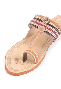 Everyday Comfort Genuine Cruelty-Free Leather Kolhapuri Flats image 5