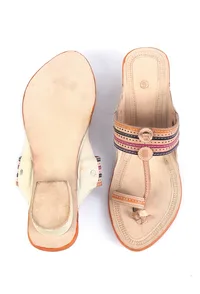 Everyday Comfort Genuine Cruelty-Free Leather Kolhapuri Flats image 6