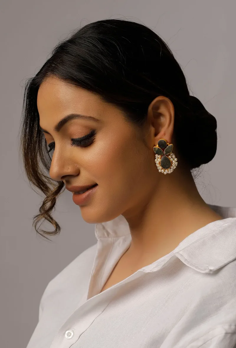 Onyx Black Pearl Earrings