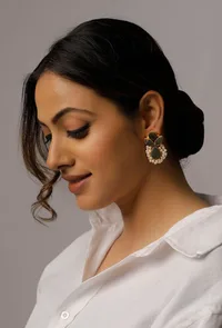 Onyx Black Pearl Earrings image 1