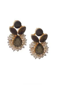 Onyx Black Pearl Earrings image 2