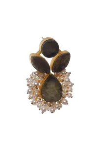 Onyx Black Pearl Earrings image 3