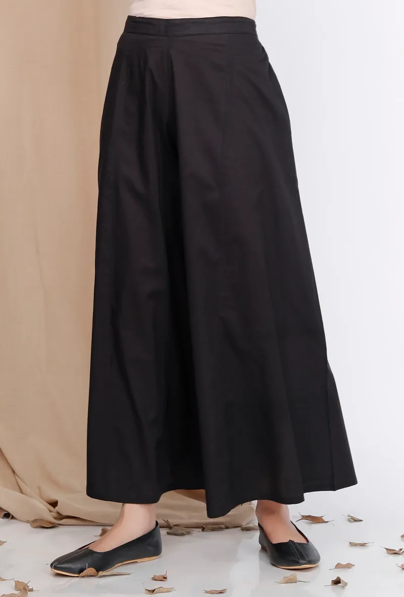 Black Cotton Culottes