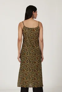 Kalamkari Printed Yellow Cotton Slip image 4