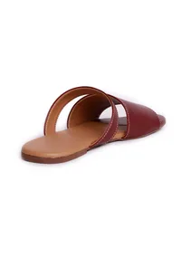 Pecan Brown Cruelty Free Leather Sliders image 5