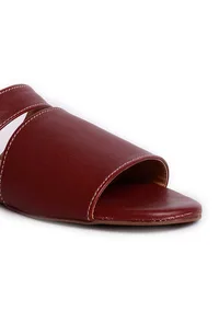 Pecan Brown Cruelty Free Leather Sliders image 6
