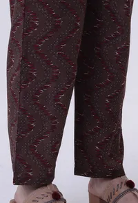 Block Printed Green Color Cotton Pant image 5