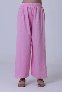 Pastel Violet Cotton Palazzo image 1