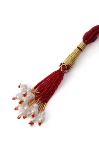 Tanirika Temple Heritage Kemp Necklace Set with Pearls image 4