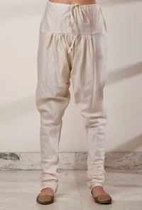 Set of 2: Off White Kalidar Kurta with Churidar image 2