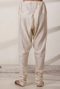 Set of 2: Off White Kalidar Kurta with Churidar image 3