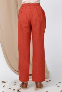 Rust Orange Cotton Pant image 3