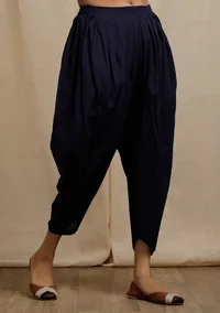 Blue Plain Cotton Dhoti Pants image 2